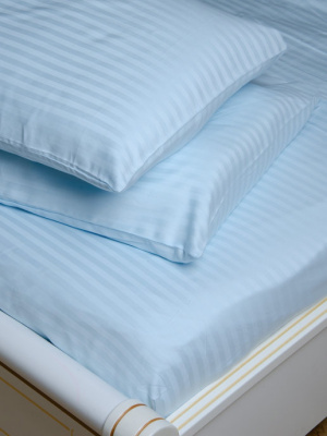 страйп сатин голубой